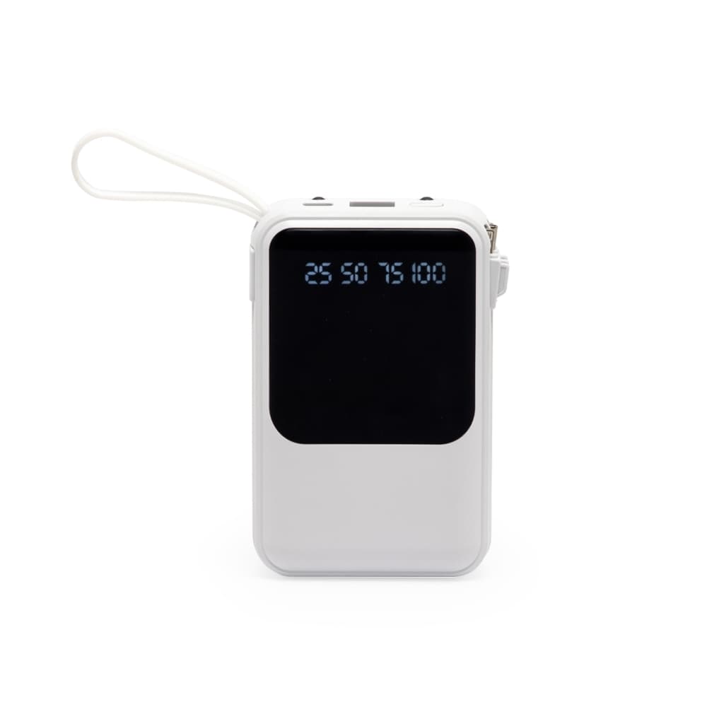 Power Bank 10000mAh com Lanterna e Cabos Integrados Personalizado - imagem 1
