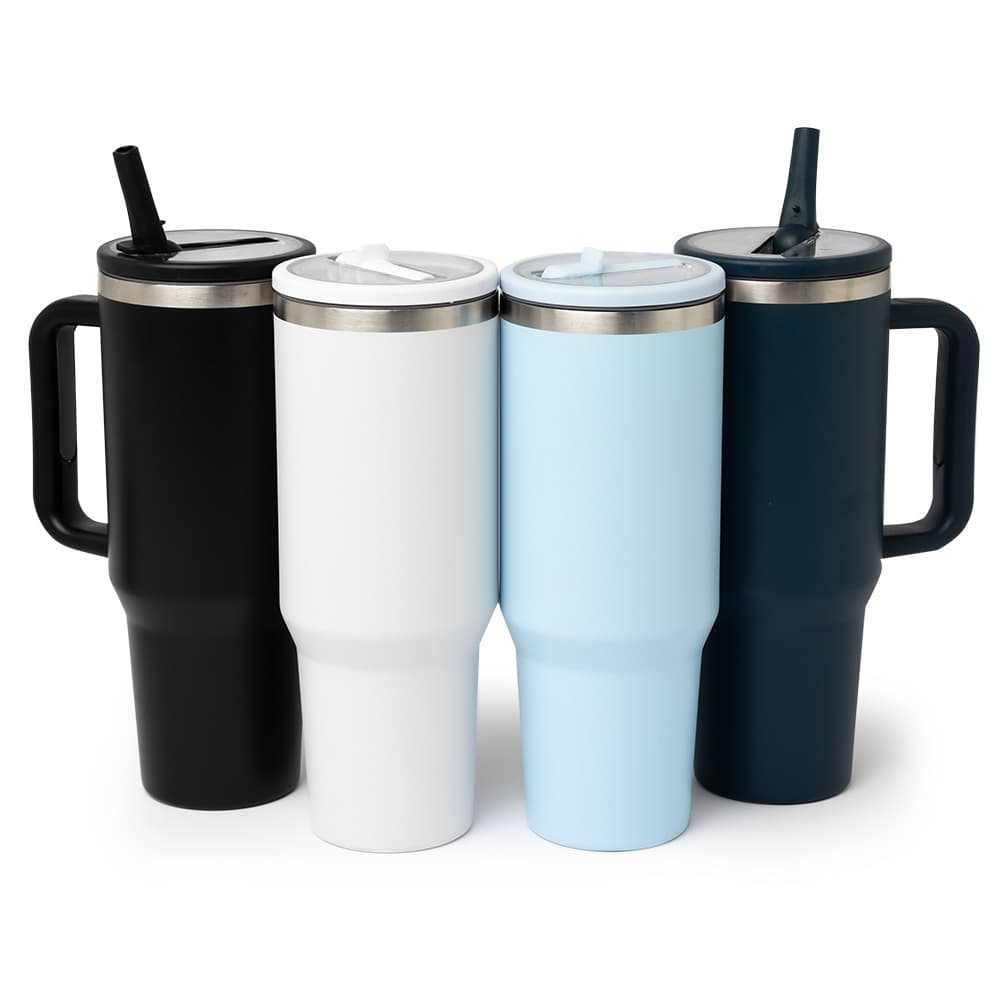 Caneca Térmica Inox 1,2L com Canudo Personalizada - imagem 1