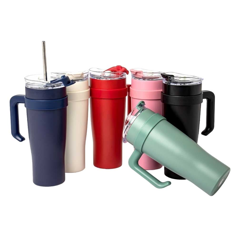 Caneca Térmica Inox 1,2L com Canudo Personalizada - imagem 1