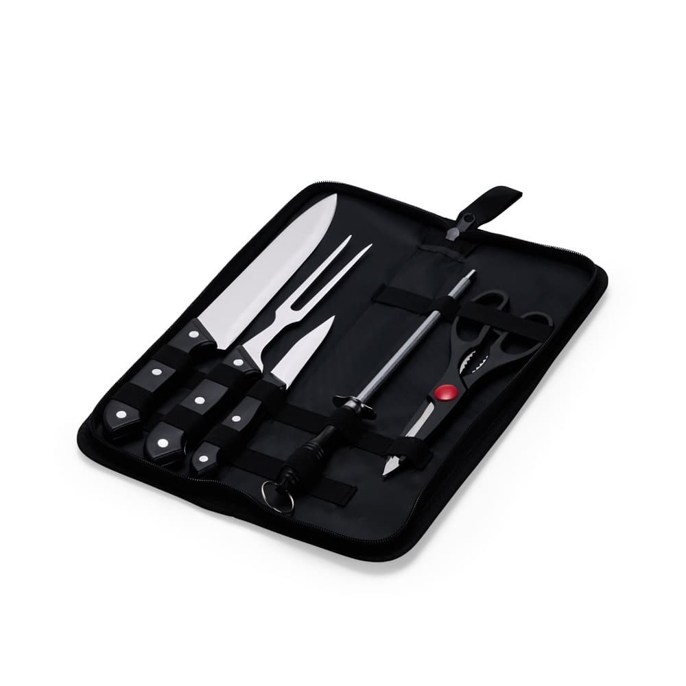 Kit Churrasco 5 Peças Inox com Estojo Personalizado - imagem 1