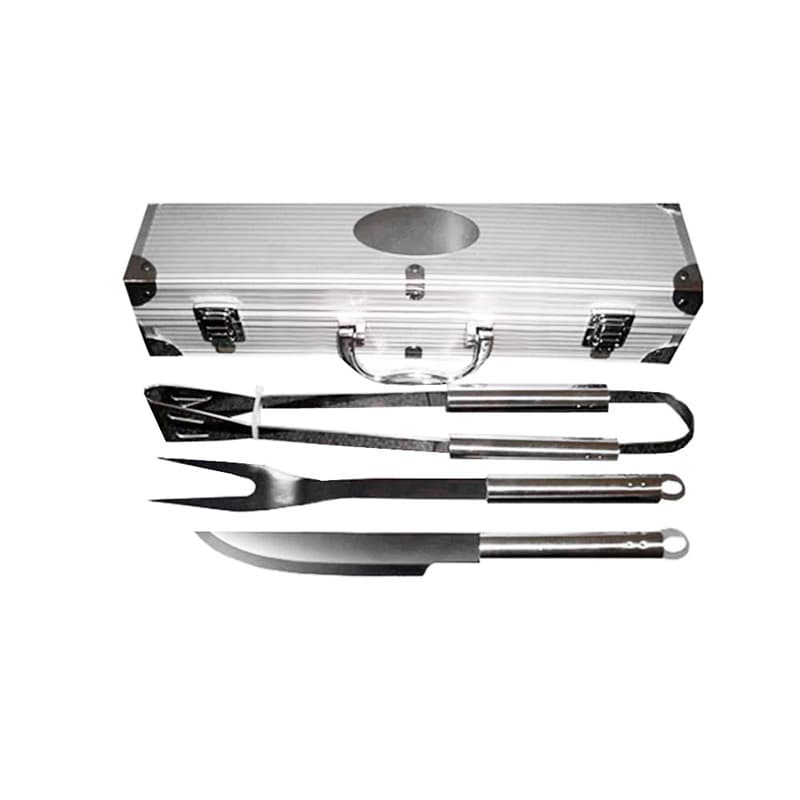 Kit Churrasco 3 Peças com Cabo de Metal Personalizado - imagem 1