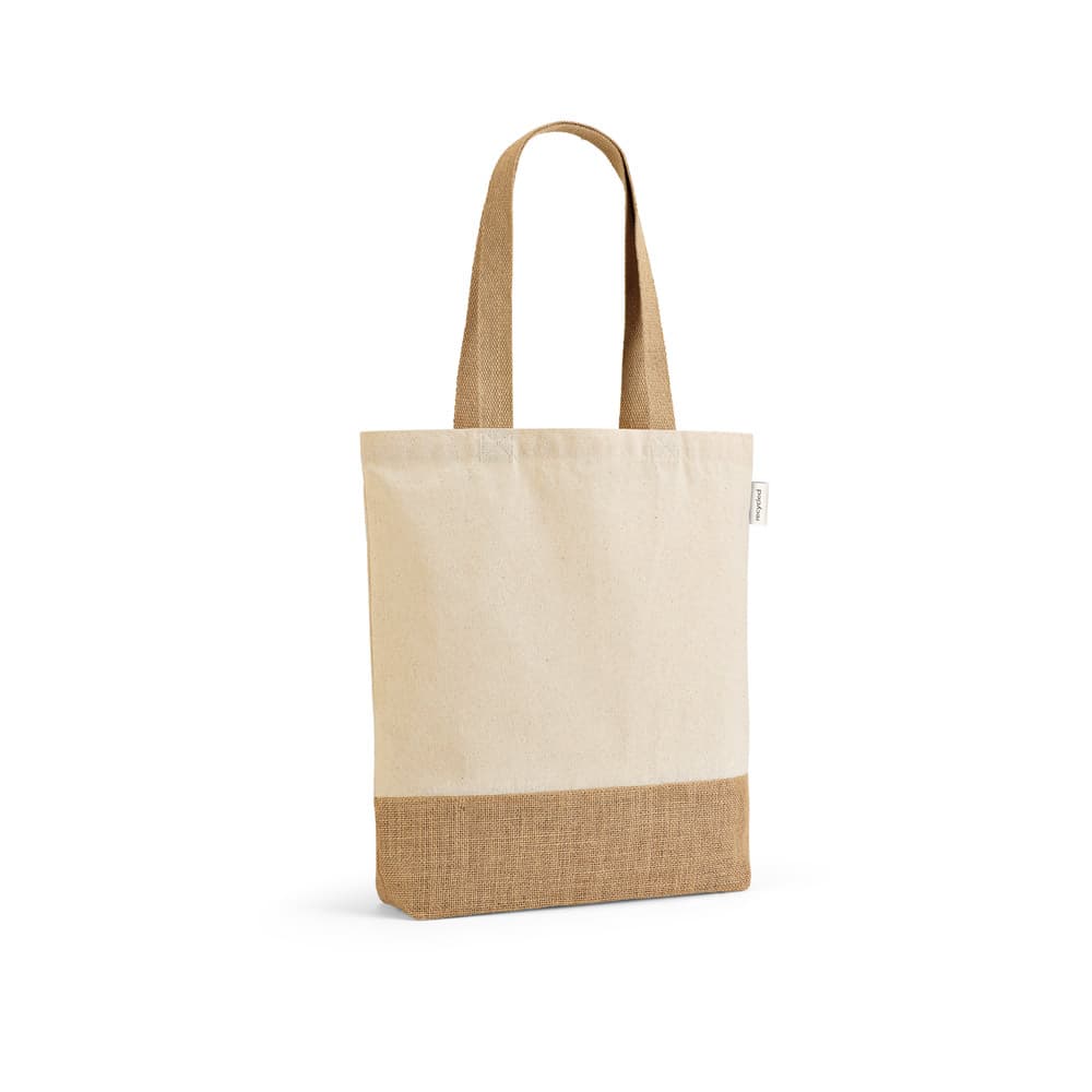 Sacola Ecológica de Algodão Reciclado com Base em Juta Personalizada - imagem 1