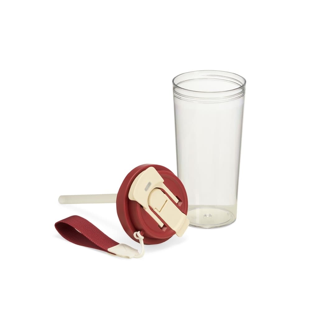 Copo Plástico 600ml com Tampa e Canudo Personalizado - imagem 1