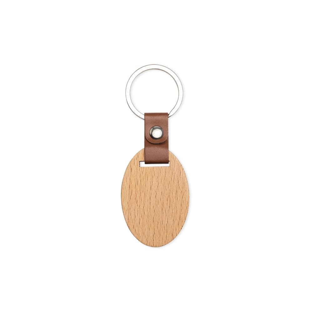 Chaveiro de Madeira Oval Personalizado - imagem 1