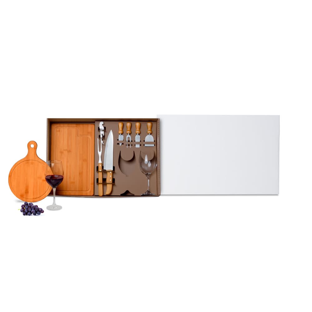 Kit Queijo, Churrasco e Vinho 11 Peças Personalizado - imagem 1