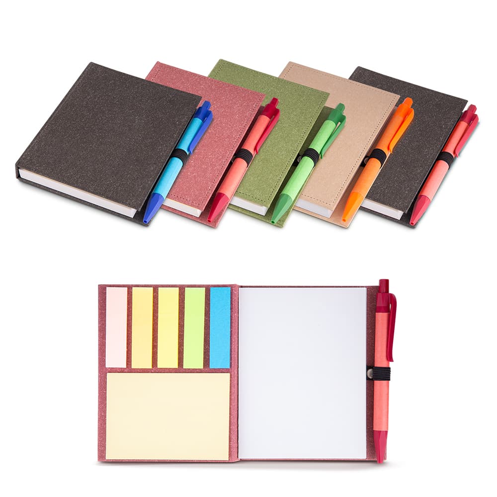 Bloco de Anotações Ecológico sem Pauta com Sticky Notes e Caneta Personalizado - imagem 1