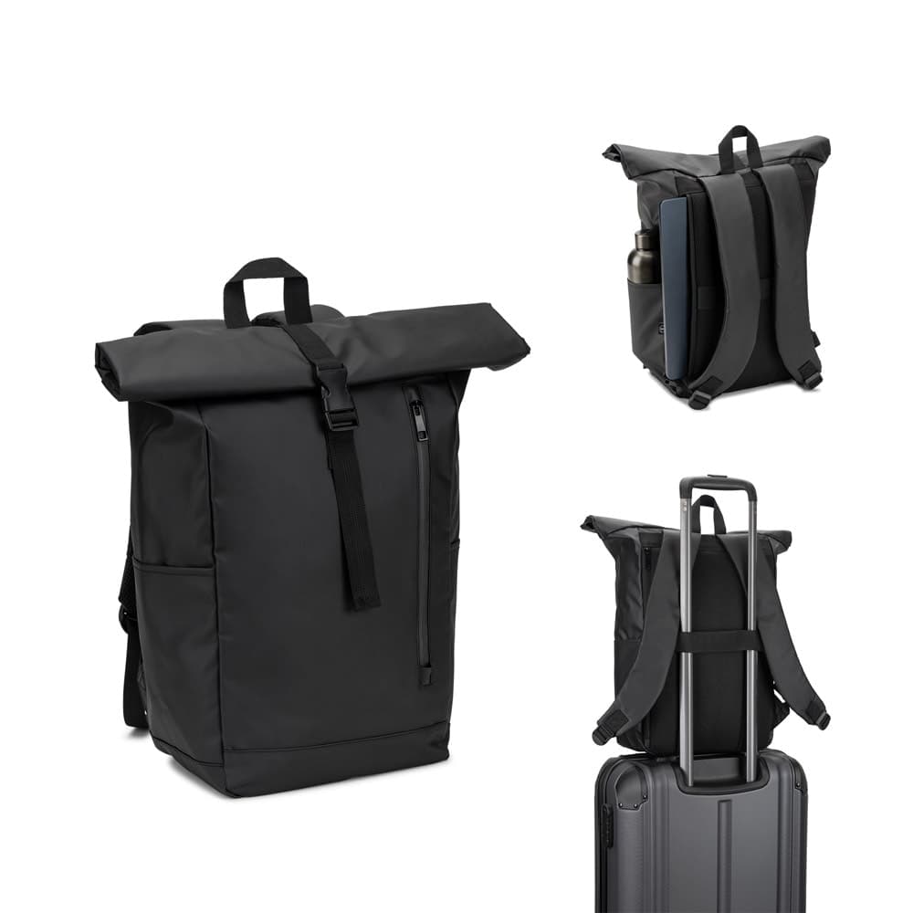 Mochila "Roll top" em Poliéster Reciclado 600D com Revestimento Resistente à Água 20L Personalizada - imagem 1