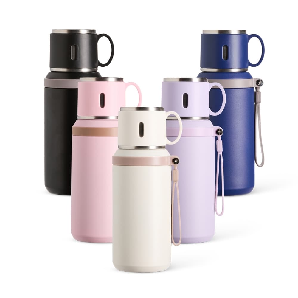 Garrafa Térmica Inox 600ml com Infusor Personalizada - imagem 1