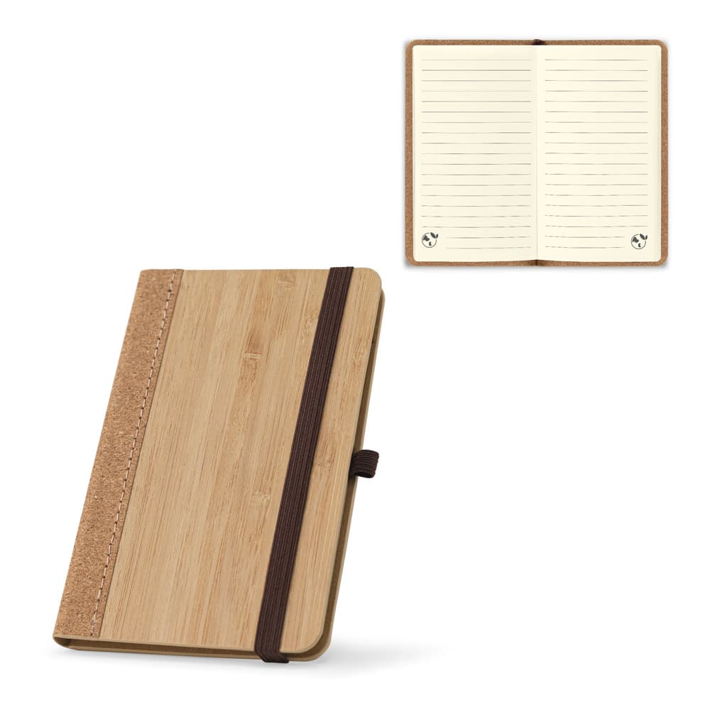 Caderno de Bolso Capa Dura Bambu e Cortiça Personalizado - imagem 1