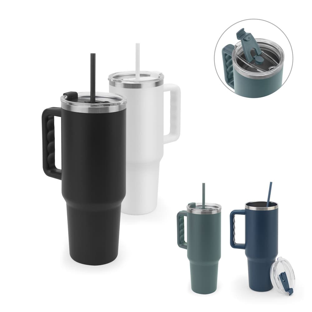 Copo Térmico Inox 1,3L com Canudo Personalizado - imagem 1