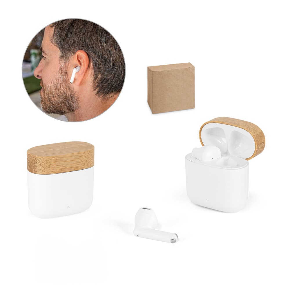 Fone de Ouvido Bluetooth com Case Carregador Personalizado - imagem 1