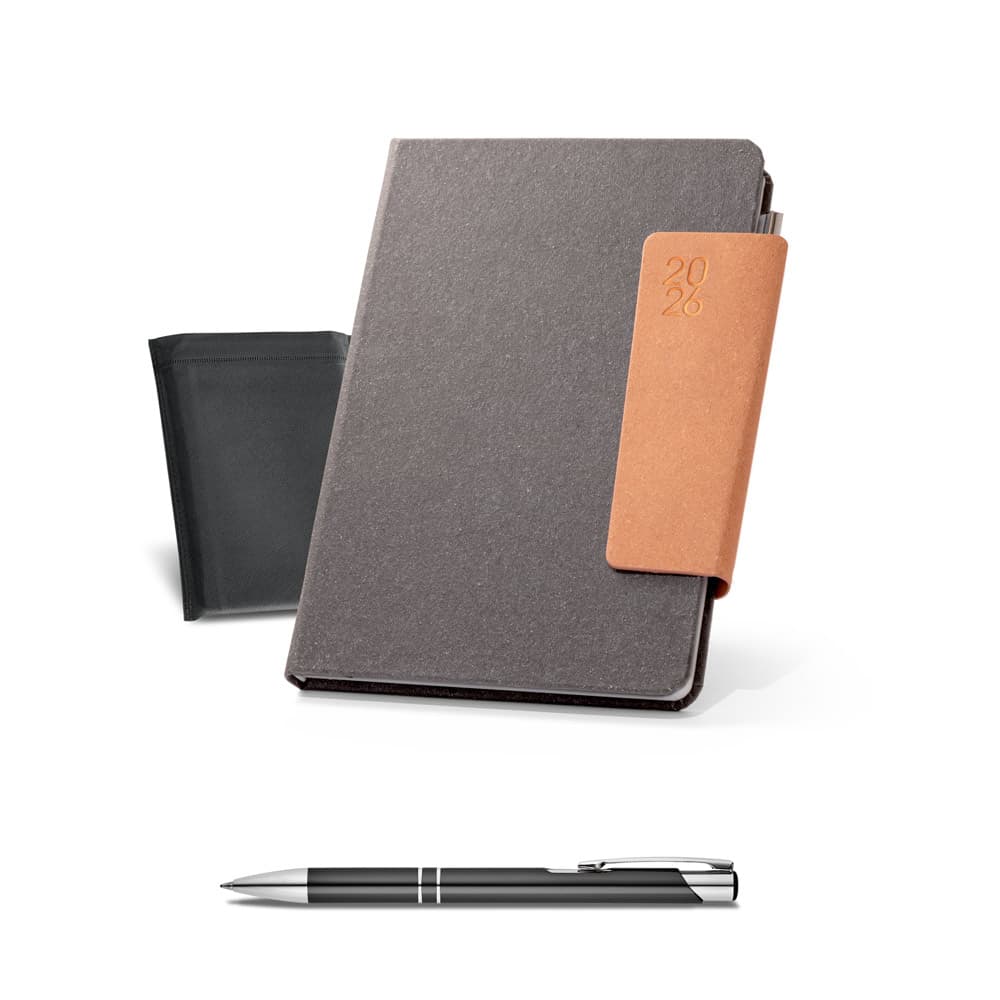 Agenda B5 2026 em Pele Reciclada Personalizada - imagem 1