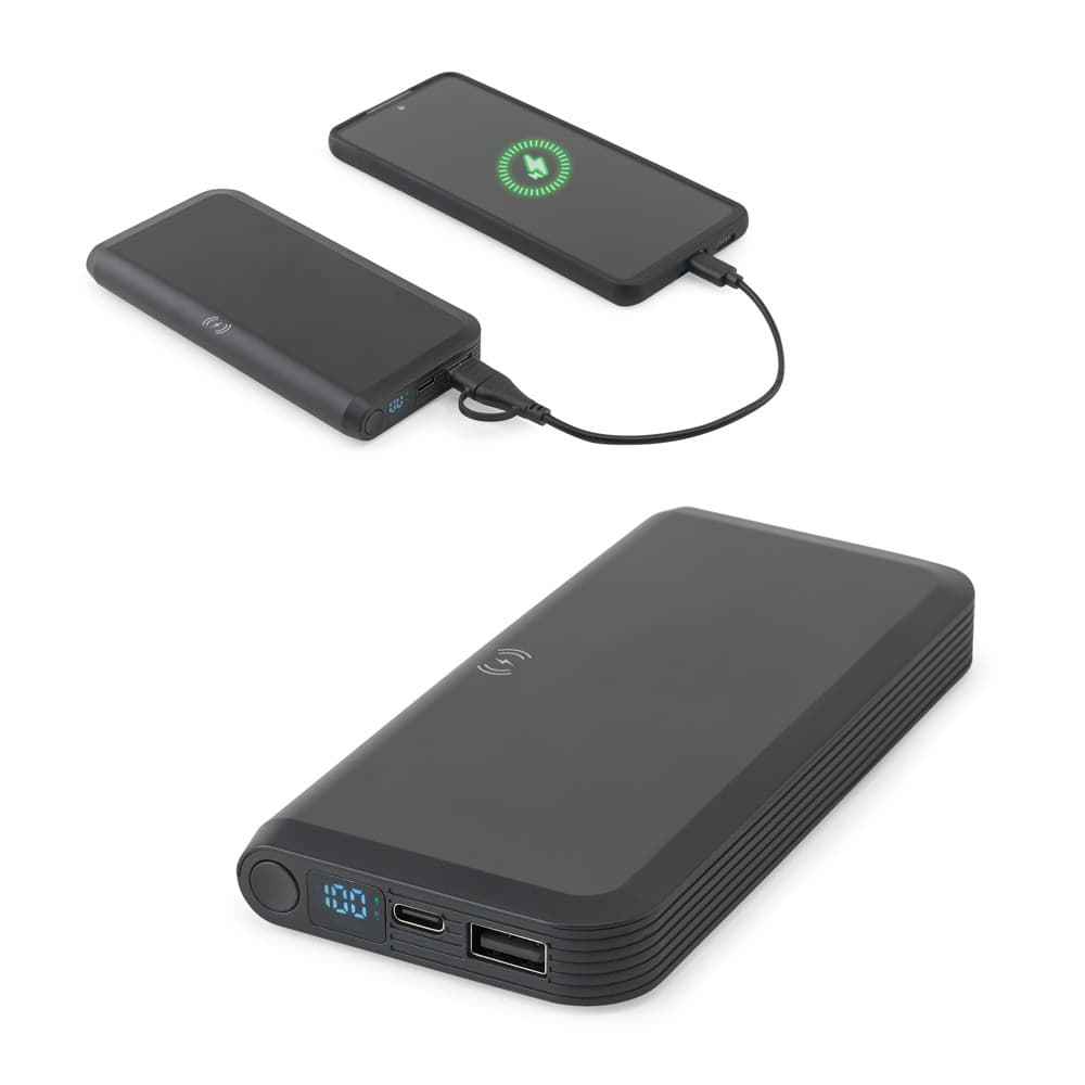 Bateria portátil com carregamento por indução 10.000 mAh Personalizada - imagem 1