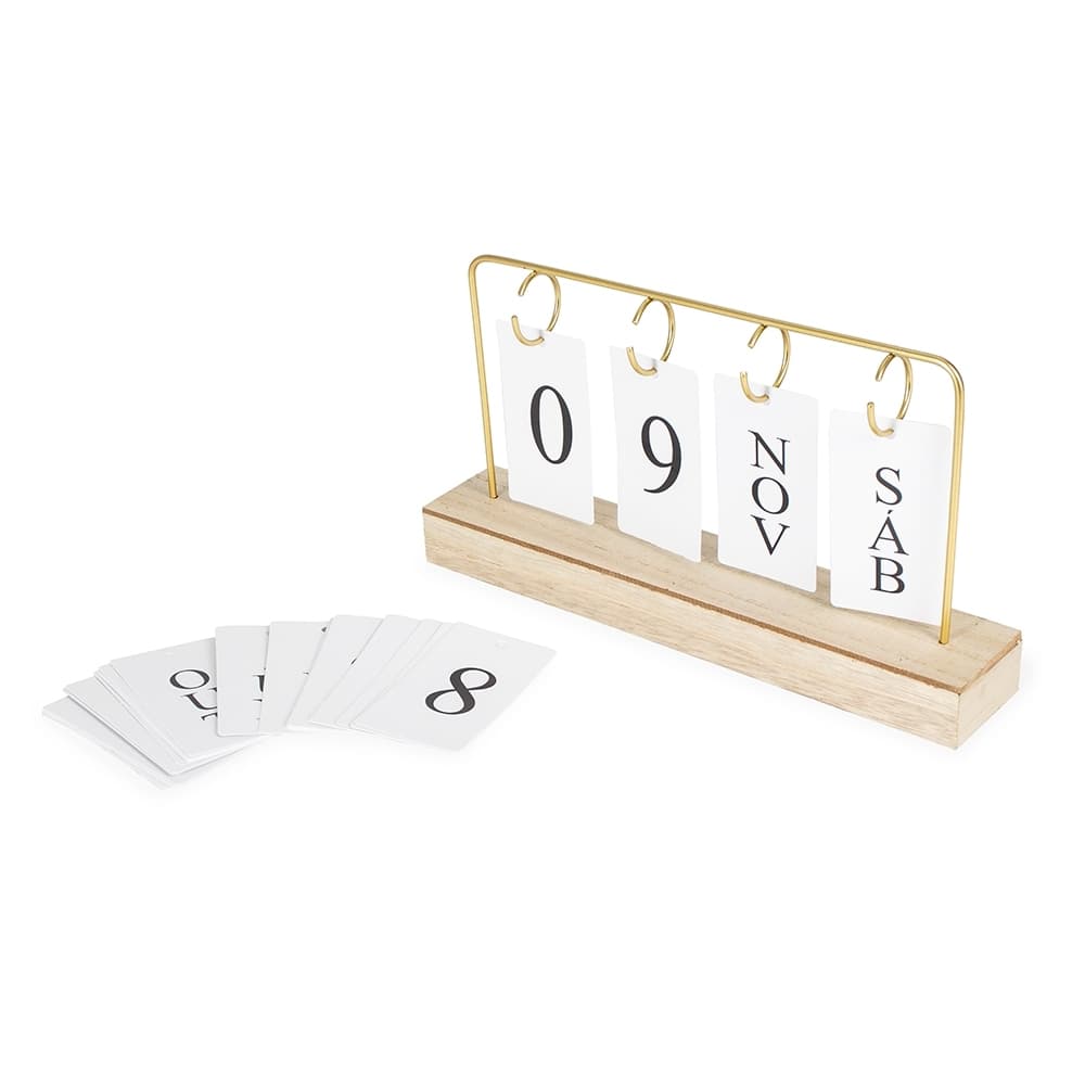 Calendário Permanente de Mesa em MDF Personalizado - imagem 1