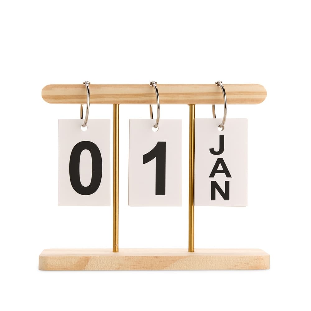 Calendário Permanente de Mesa em MDF Personalizado - imagem 1