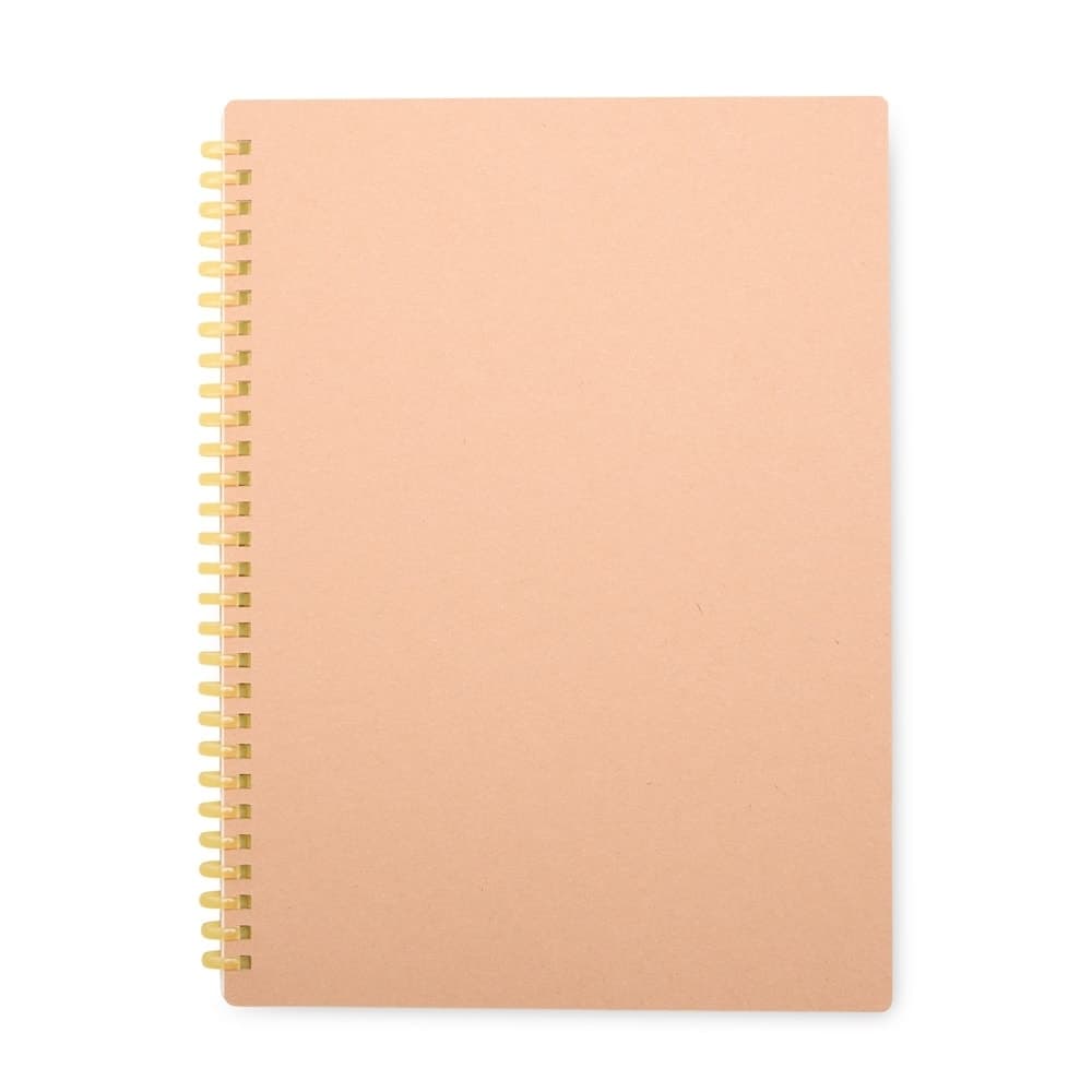 Caderno Kraft com Pauta e Espiral de Plástico Personalizado - imagem 1