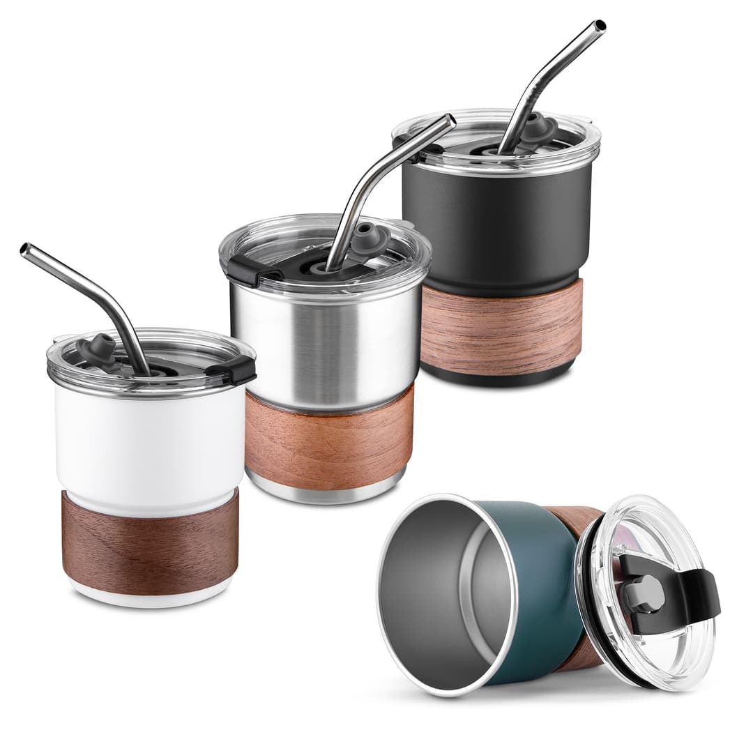 Copo Inox 250ml com Canudo Personalizado - imagem 1