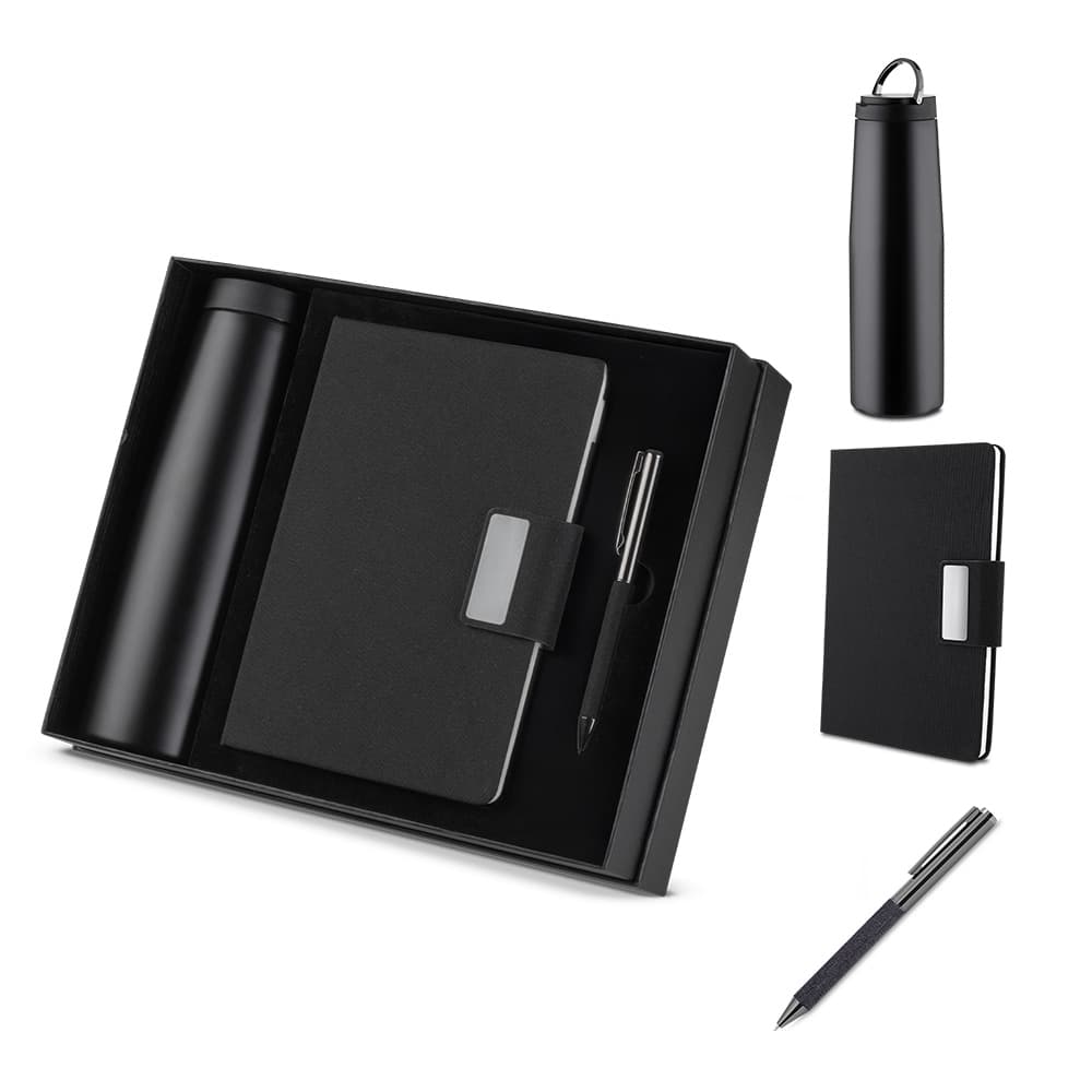 Kit Executivo com Caderno, Garrafa e Caneta Personalizado - imagem 1