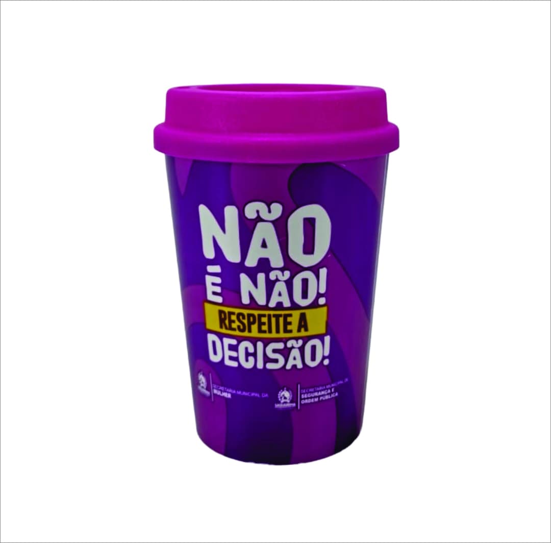 Copo 350 ml com tampa de cafe in mold label - imagem 1