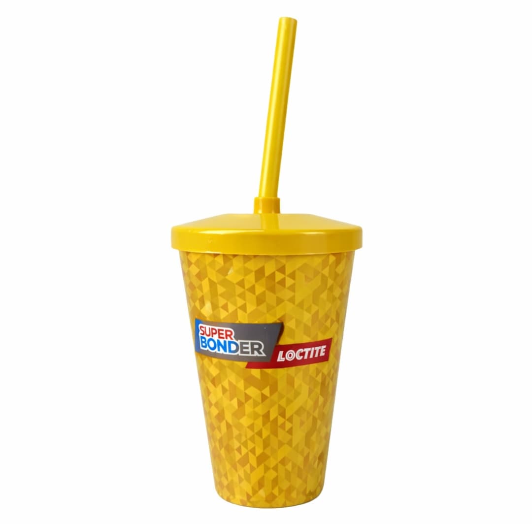 Copo Plástico com Tampa e Canudo 450ml Personalizado - imagem 1