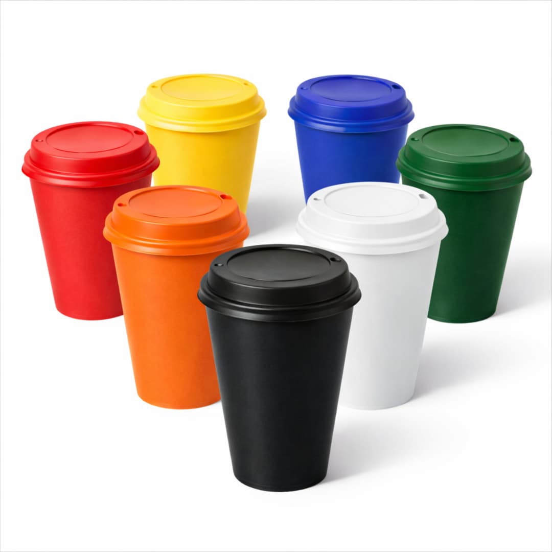 Copo Plástico com Tampa de Café 450ml Personalizado - imagem 1