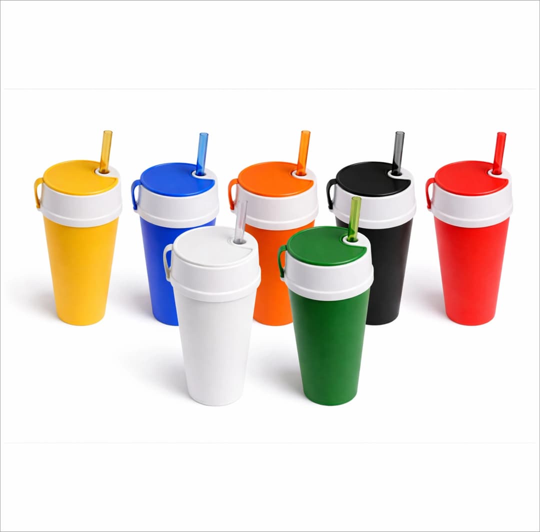 Copo Plástico com Tampa Porta Snacks 550ml Personalizado - imagem 1