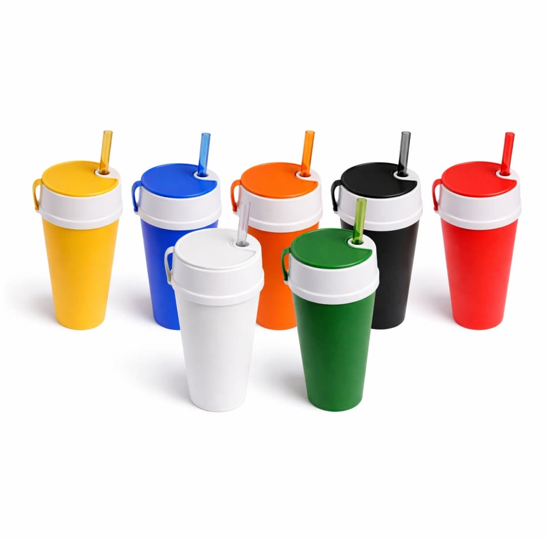 Copo Plástico com Tampa Porta Snacks 550ml Personalizado - imagem 1