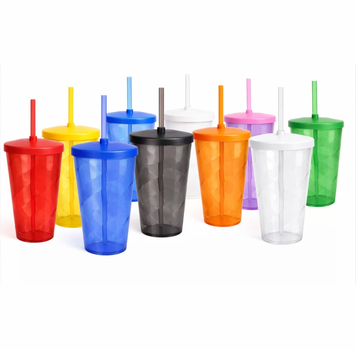 Copo Espiral com Tampa e Canudo 750 ml Personalizado
