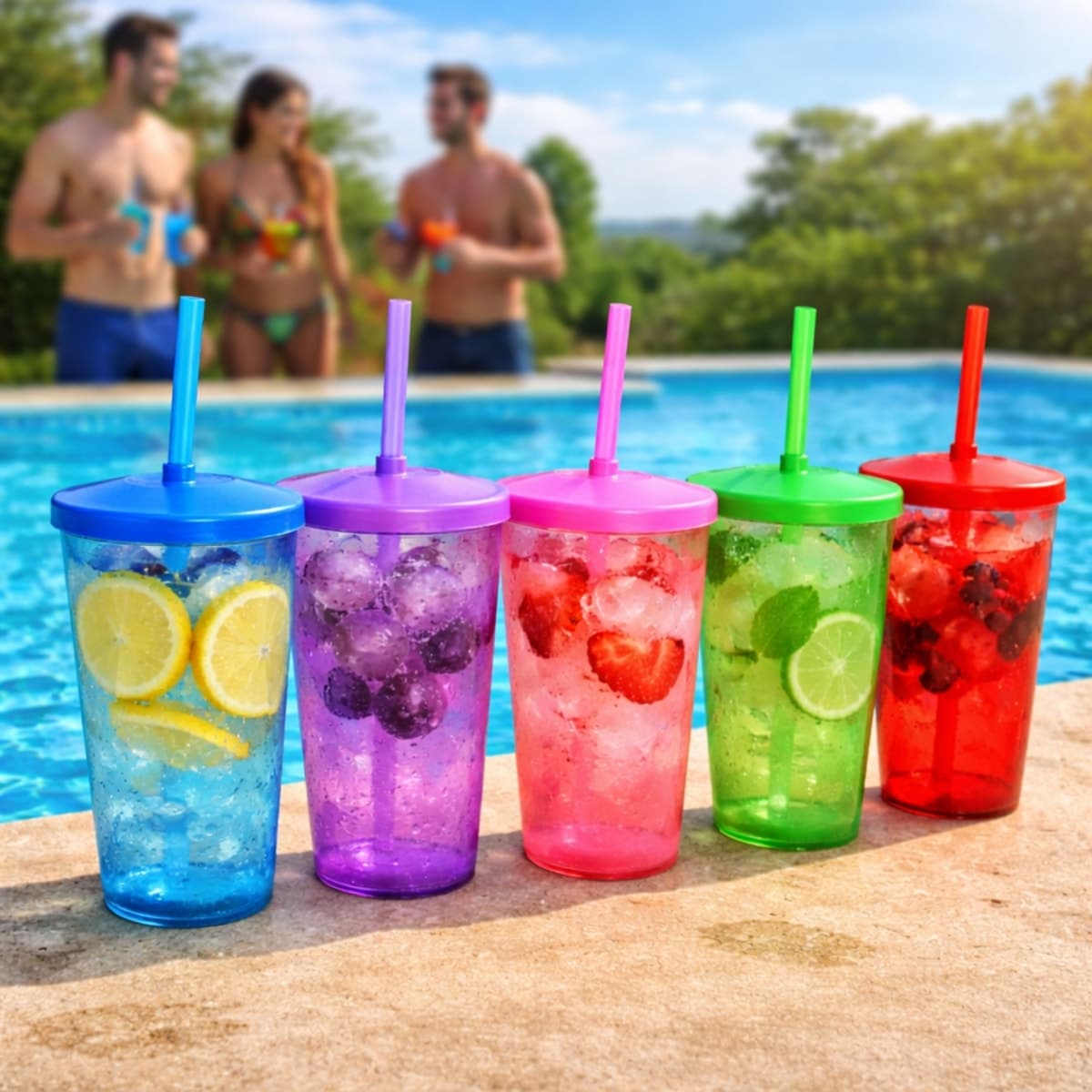 Copo com Tampa e Canudo 750ml Personalizado - segunda imagem