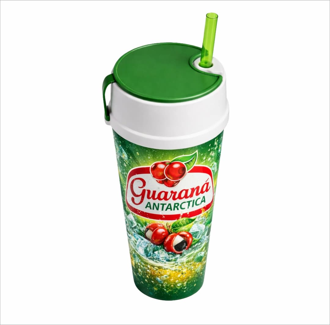Copo Plástico com Tampa Porta Snacks 550ml Personalizado - imagem 1