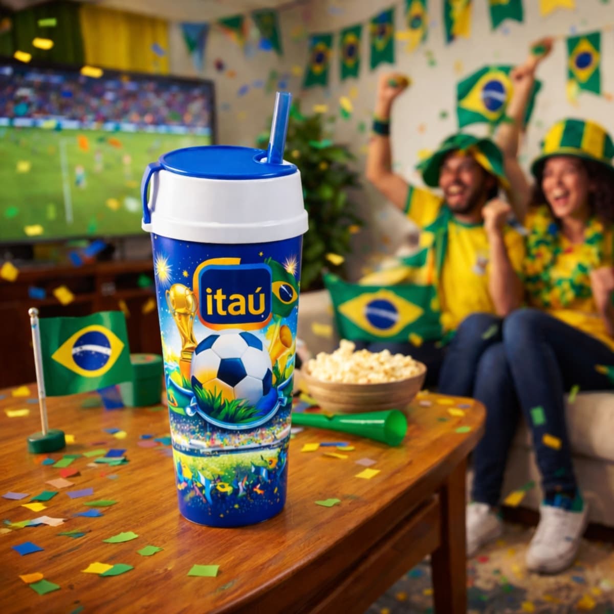 Copo Plástico com Tampa Porta Snacks 550ml Personalizado - segunda imagem