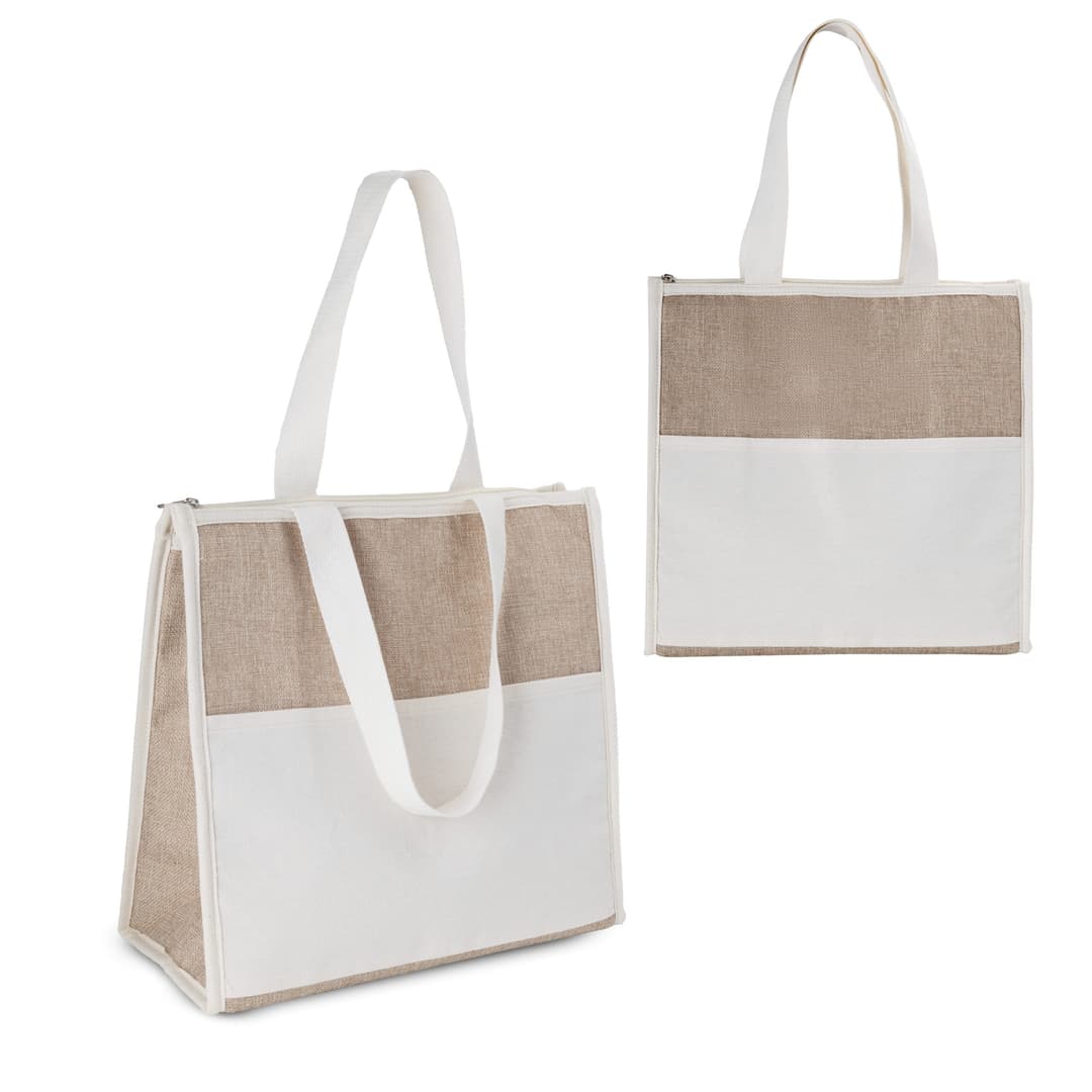 Bolsa Térmica 18L em Algodão e Juta Sintética Personalizada - imagem 1