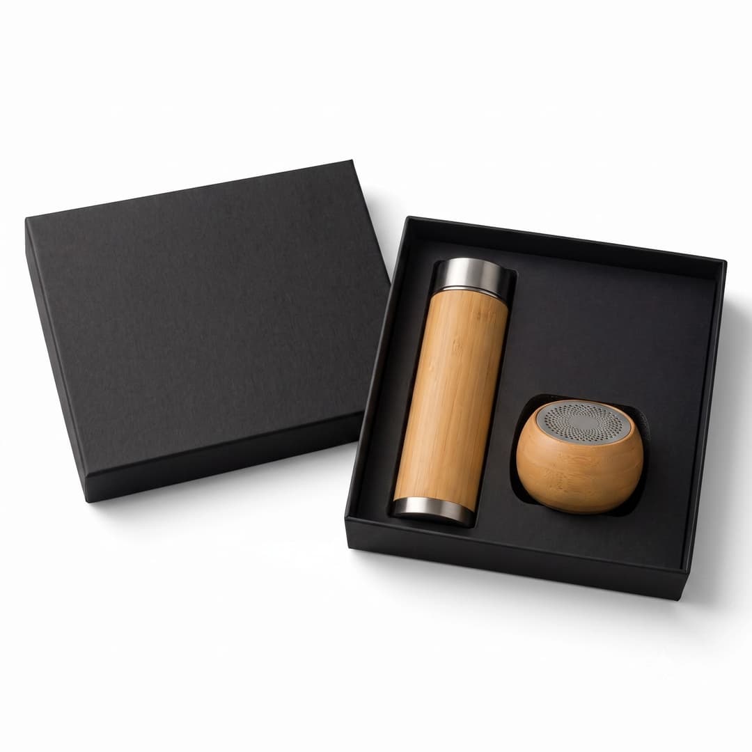 Kit Corporativo em Bambu Personalizado - imagem 1