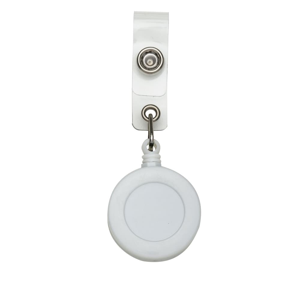 Porta Crachá Retrátil Branco Leitoso Personalizado - imagem 1