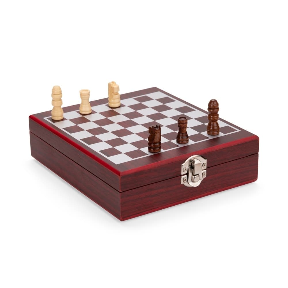 Kit Vinho com Tabuleiro de Xadrez 4 Peças Personalizado - imagem 1
