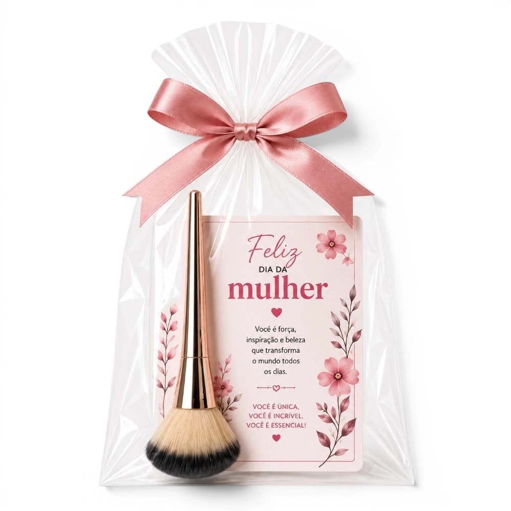 Kit Pincel de Maquiagem com Tag Personalizado - imagem 1