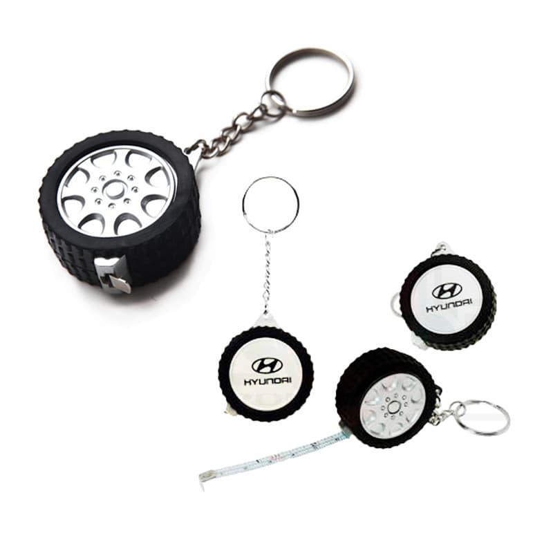 Chaveiro Trena 1m Formato Pneu Personalizado - imagem 1