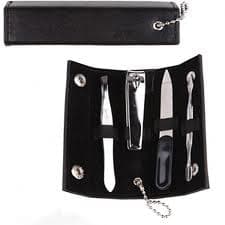 Kit Manicure 4 Peças em Couro Personalizado - imagem 1