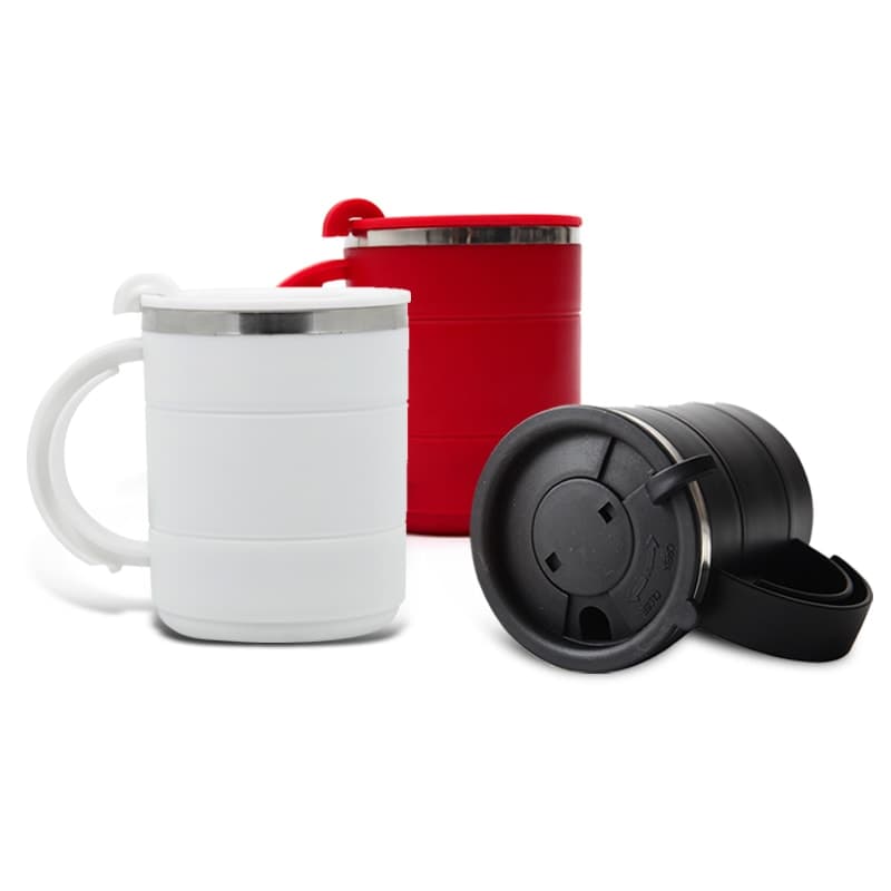 Caneca em inox com acabamento plastico 400ml - imagem 1
