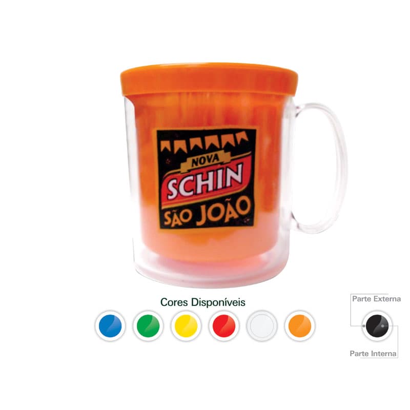 Caneca Térmica Cristal Color 300ml Personalizada - imagem 1