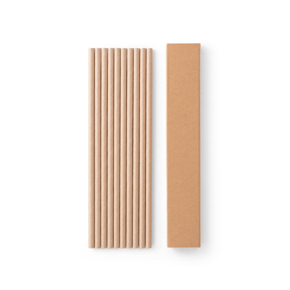 Kit canudo em papel kraft personalizado