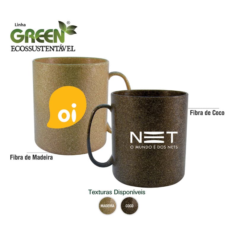 Caneca Ecológica 400ml Linha Green Personalizada - imagem 1