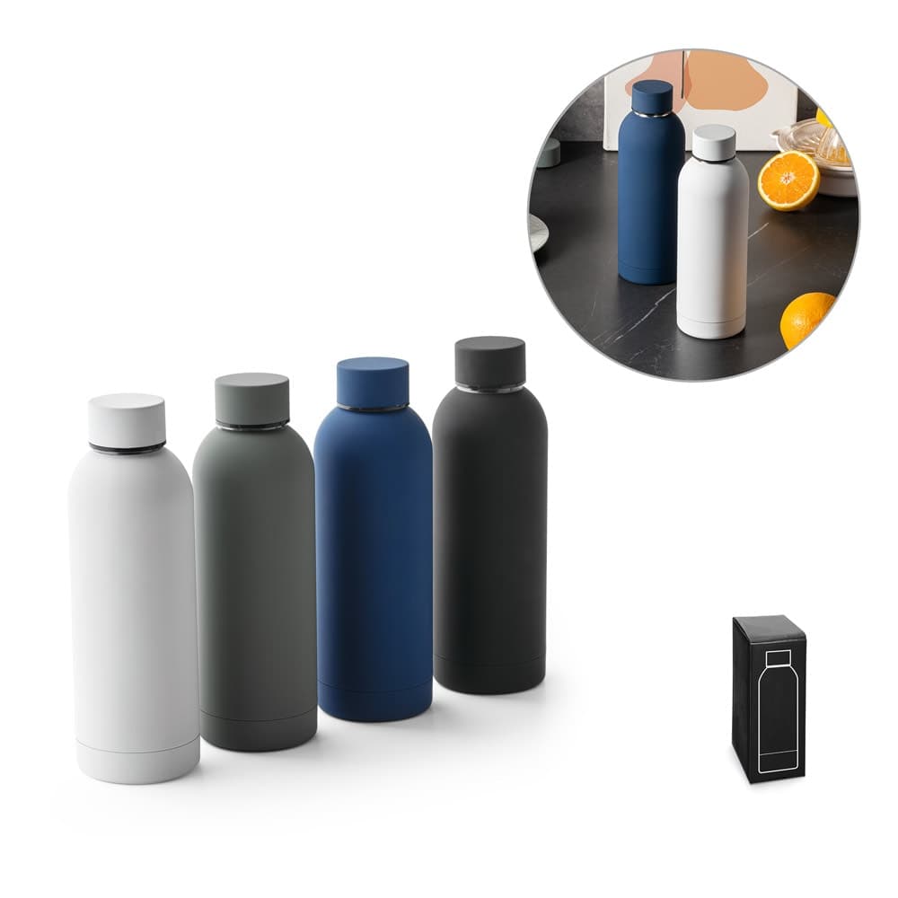 Garrafa termica em aco inox 36% reciclado de parede dupla isolada a vacuo (550 mL) - imagem 1