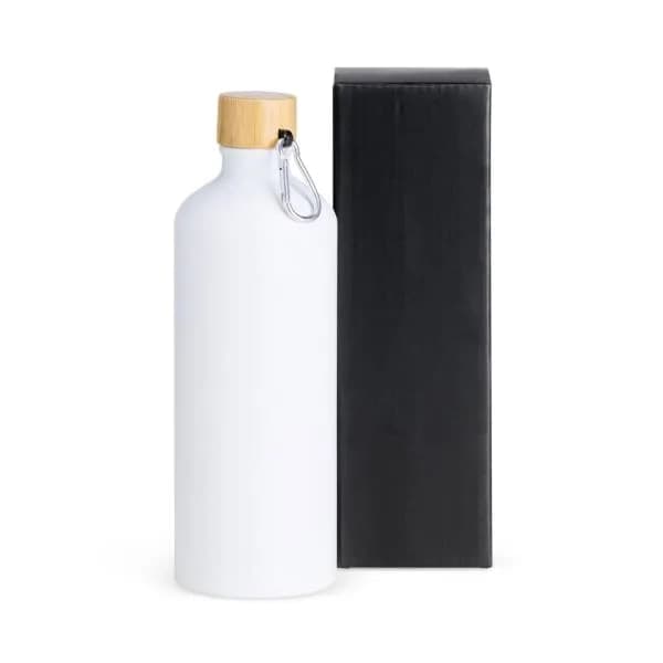 GARRAFA EM ALUMINIO BRANCA - 1 LITRO - imagem 1
