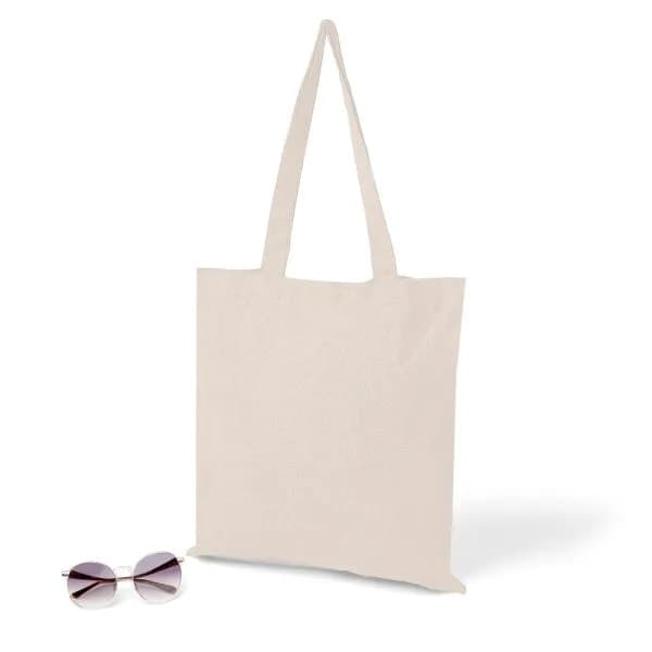 Sacola / ecobag em algodao reciclado - natural - 38x42cm - imagem 1