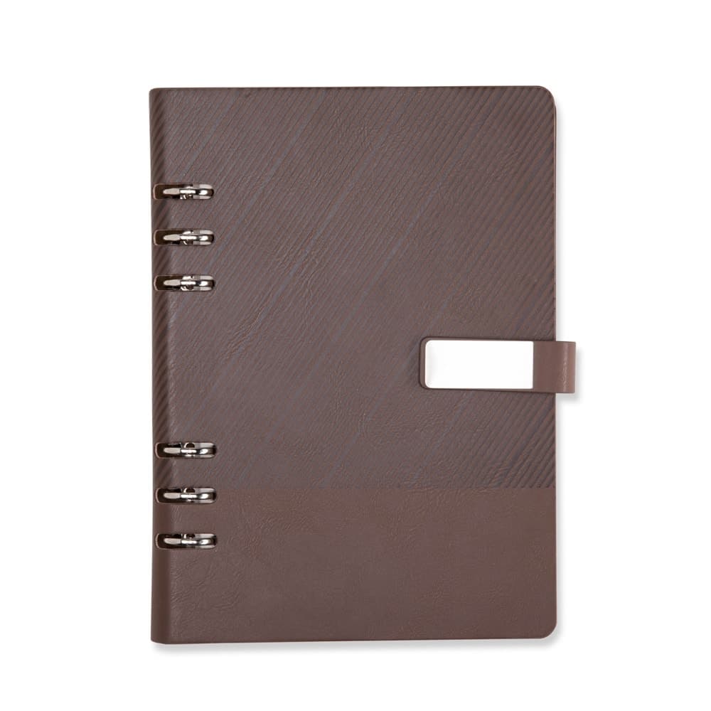 CADERNO FICHARIO COURO SINTETICO - imagem 1