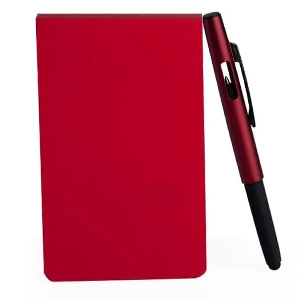 BLOCO PARA ANOTACOES COM CANETA - VERMELHO - imagem 1