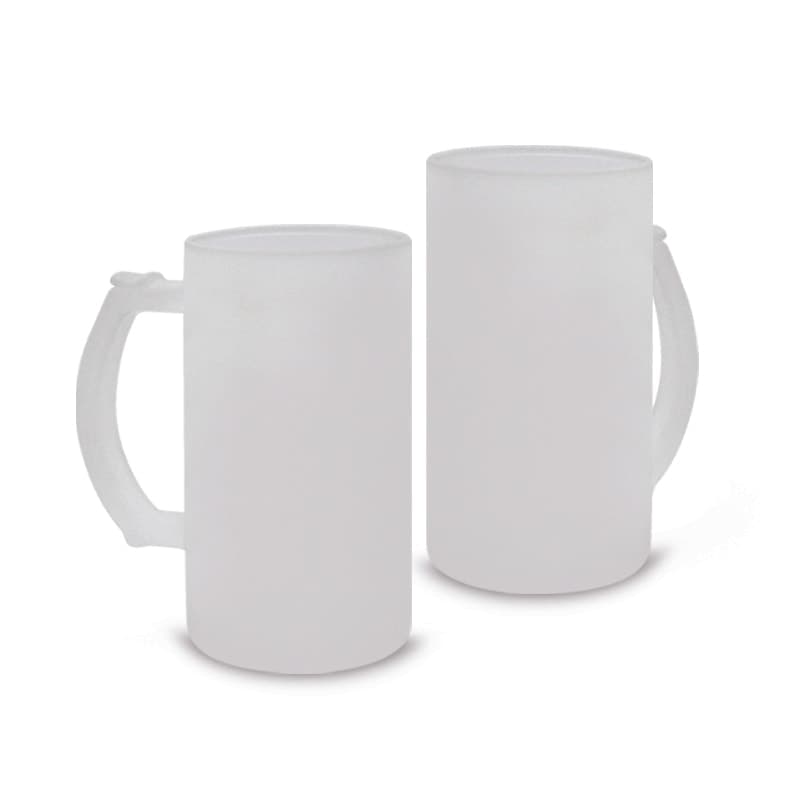 Caneca de Chopp de Vidro Jateado Personalizada - imagem 1