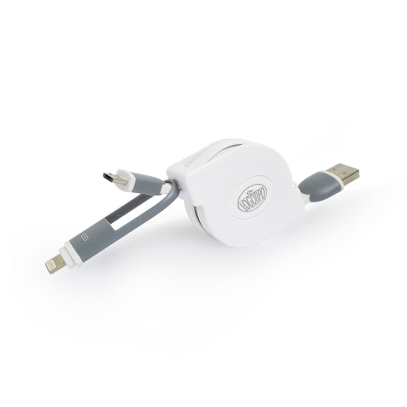 Hub USB 2 em 1 Retratil Personalizado - imagem 1