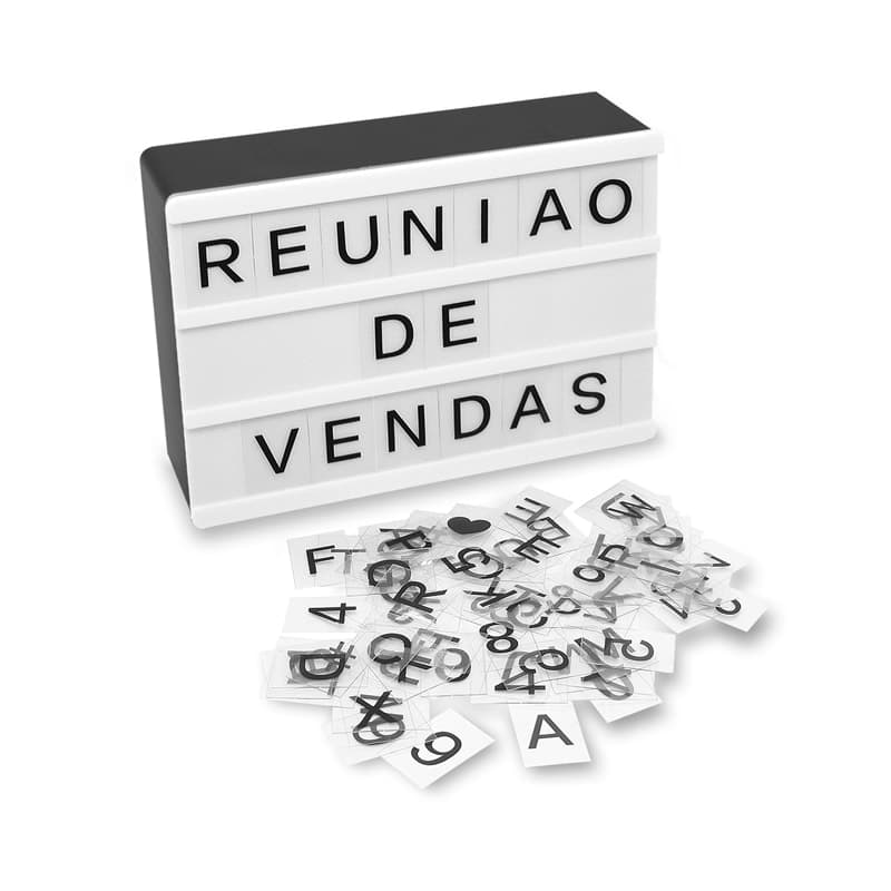 Mini Luminaria de Mesa Light Box Cinema Pesonalizada - imagem 1